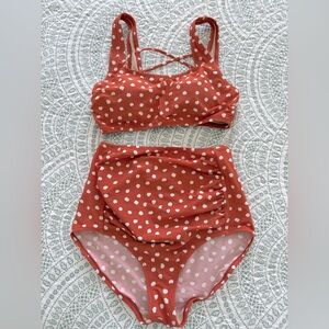 Maternity high waisted bikini swimsuit